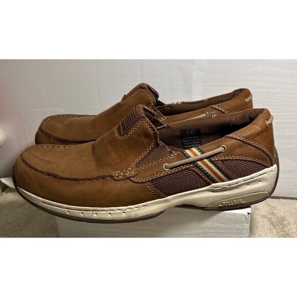 Dunham Rollbar Loafers Windward Brown Slip-On Size 9 4E Wide Boat Shoe - Picture 6 of 12